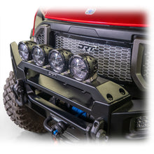 Load image into Gallery viewer, DRT Polaris Ranger XD 1500 2024+ Front Bumper Light Bracket Kit with lights installed Side view