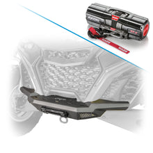 Load image into Gallery viewer, Maverick R front bumper shown with WARN VRX 45-S winch accessory.