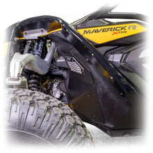 Load image into Gallery viewer, Close-up of a front aluminum rock guard installed on a Maverick R.
