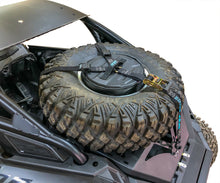 Load image into Gallery viewer, Spare tire storage bag sitting inside inverted off road wheel