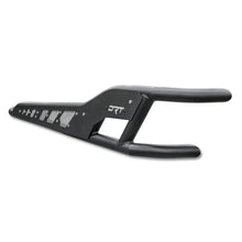 Load image into Gallery viewer, Close‑up of weld seams on black steel rock rail under X3 rocker panel