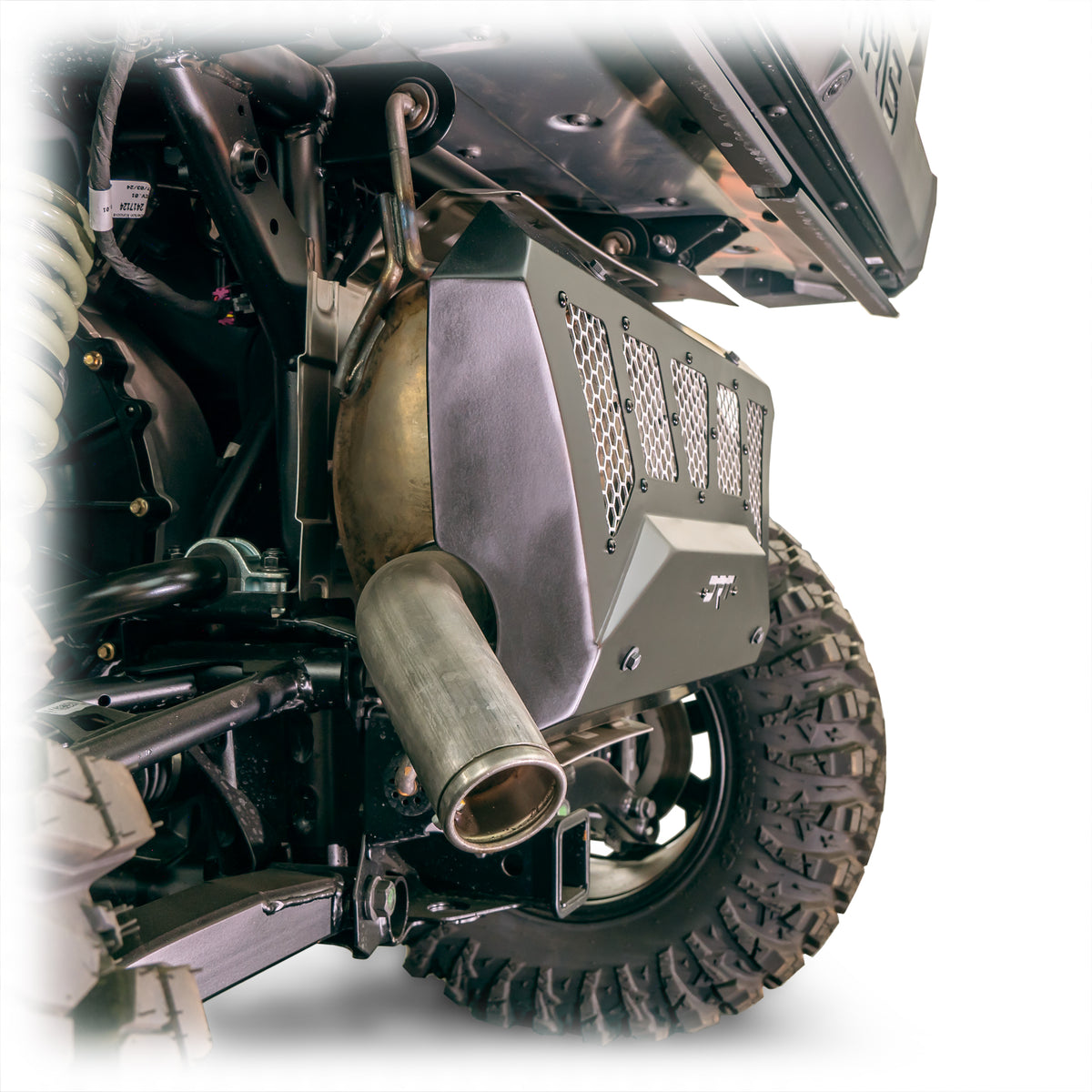 DRT Polaris 2024+ XPEDITION Exhaust Cover Side view close up