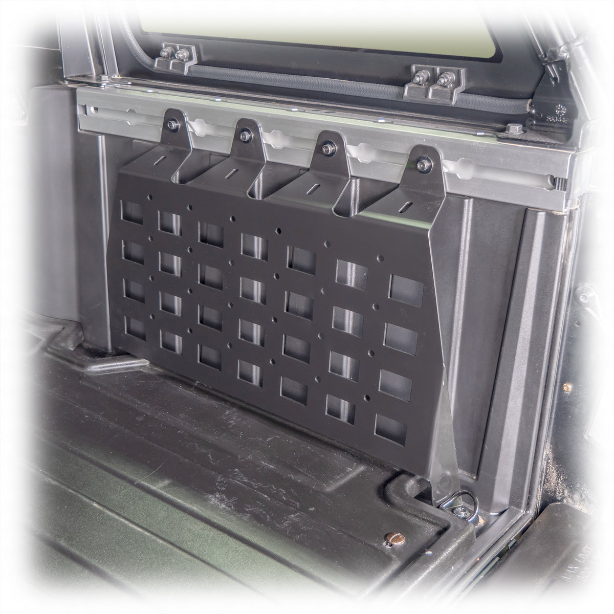 Adjustable cargo molle panels for Polaris Xpedition