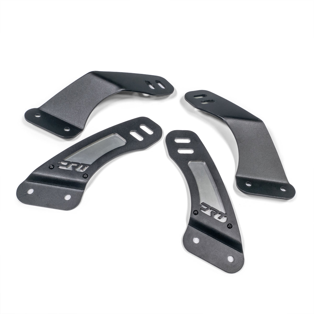Double-layer steel and anodized aluminum contrast plate bracket for Maverick R light bar