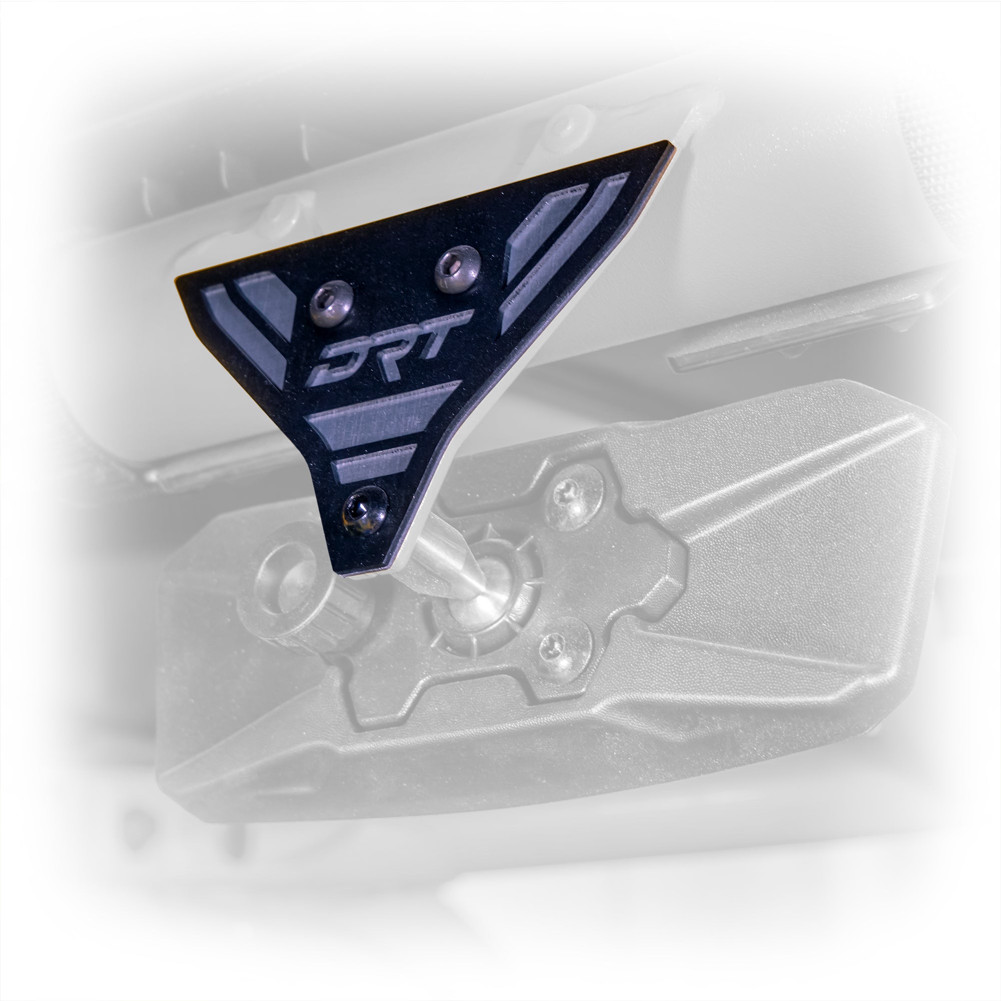 Can‑Am Center Mirror Cover Plate - Sleek Aluminum Finish