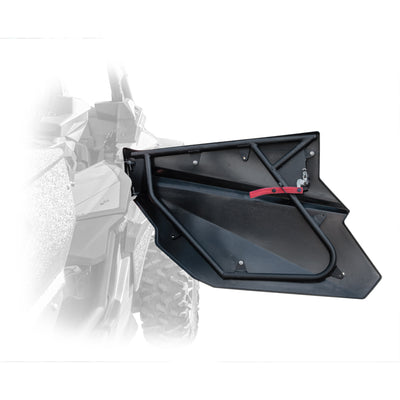High impact ABS rear door kit for Can-Am Maverick X3 2017+ by DRT Motorsports Inside view