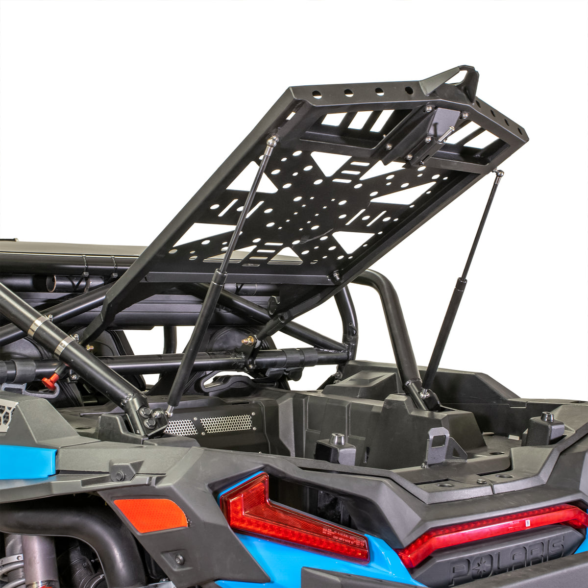 Rear mounted tire carrier for rzr xp 1000