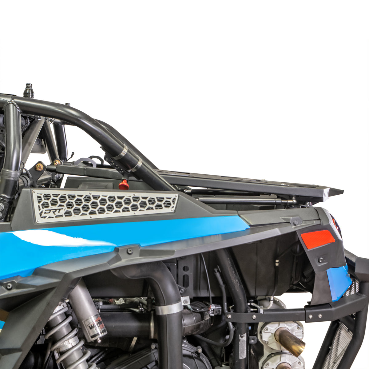 Rear mounted tire carrier for rzr xp 1000