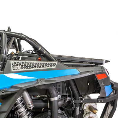 Rear mounted tire carrier for rzr xp 1000