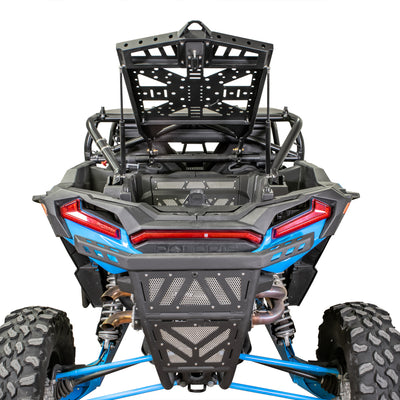 Rear mounted tire carrier for rzr xp 1000
